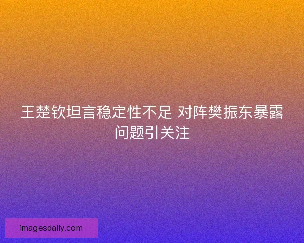 王楚钦坦言稳定性不足 对阵樊振东暴露问题引关注