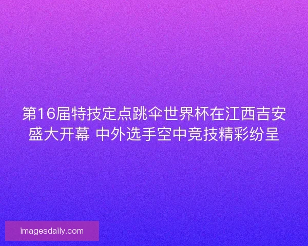 第16届特技定点跳伞世界杯在江西吉安盛大开幕 中外选手空中竞技精彩纷呈