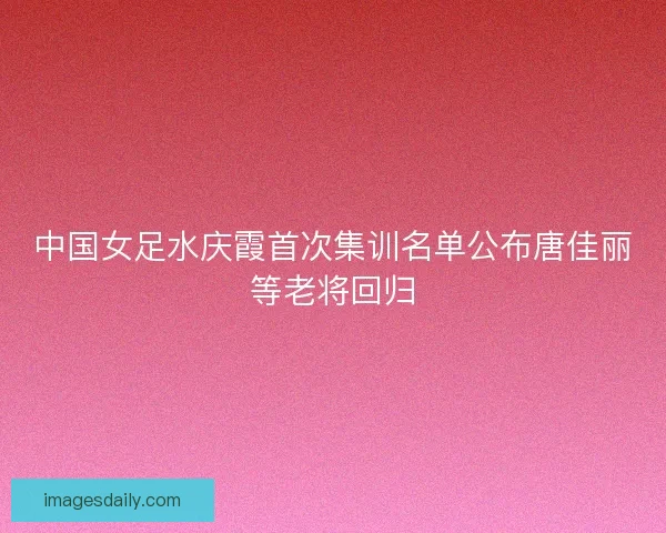 中国女足水庆霞首次集训名单公布唐佳丽等老将回归
